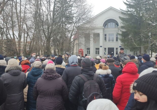 Протест в Чугуеве. Фото: ХХ