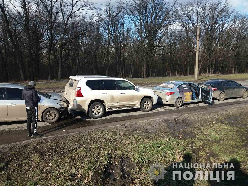 ДТП на Белгородском шоссе. Фото: Нацполиция