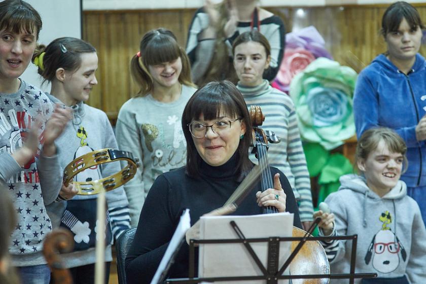 МАСО "Слобожанский" в детском доме-интернате в Богодухове. Фото: Сергей Козлов / KHARKIV Today