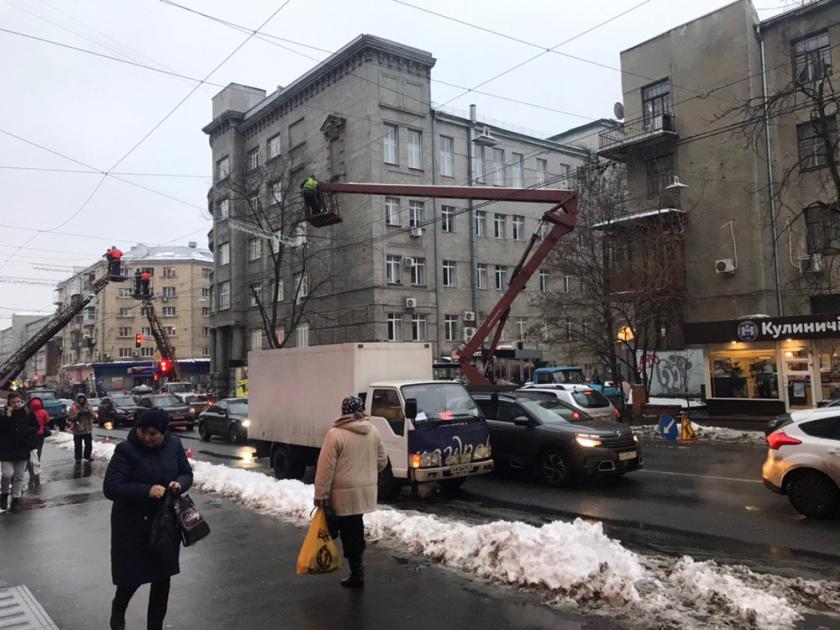 "звездное небо" на Пушкинской. Фото: KHARKIV Today
