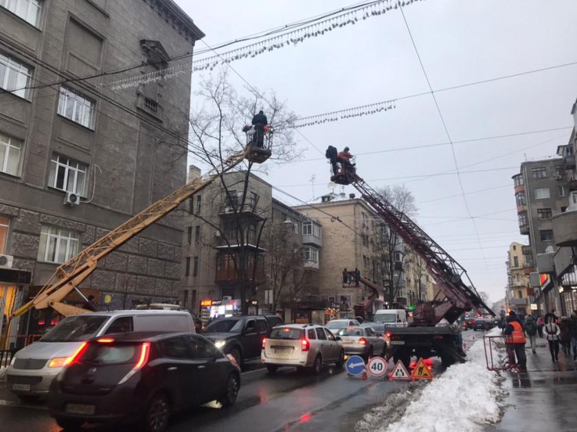 "звездное небо" на Пушкинской. Фото: KHARKIV Today