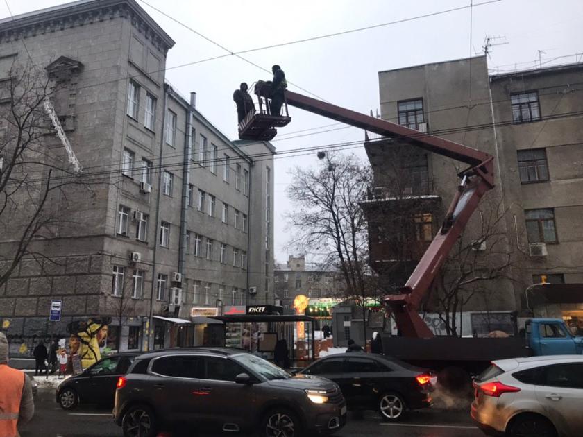 "звездное небо" на Пушкинской. Фото: KHARKIV Today