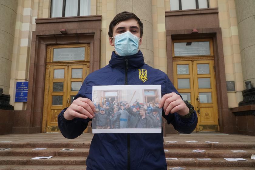 Акция "Проти ватних призначень". Фото: Накорпус