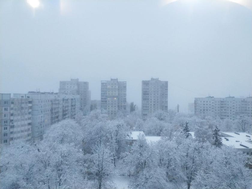 перший сніг у Харкові
