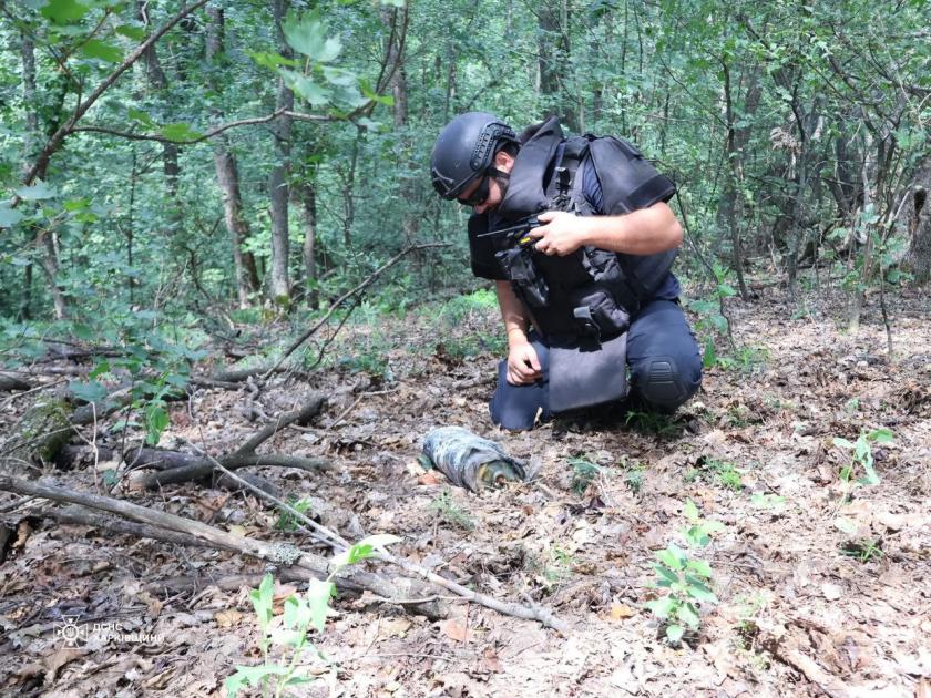 Піротехніки знешкодили вибухівку у лісі на Харківщині