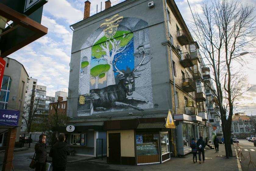 Открытие мурала на улице Пушкинской. Фото: Константин Чегринский / KHARKIV Today Фото: Константин Чегринский / KHARKIV Today