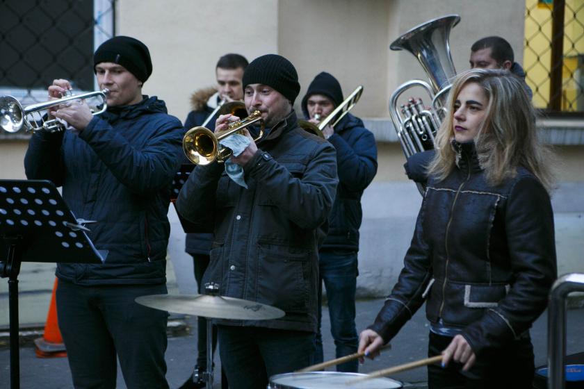 Открытие мурала на улице Пушкинской. Фото: Константин Чегринский / KHARKIV Today Фото: Константин Чегринский / KHARKIV Today