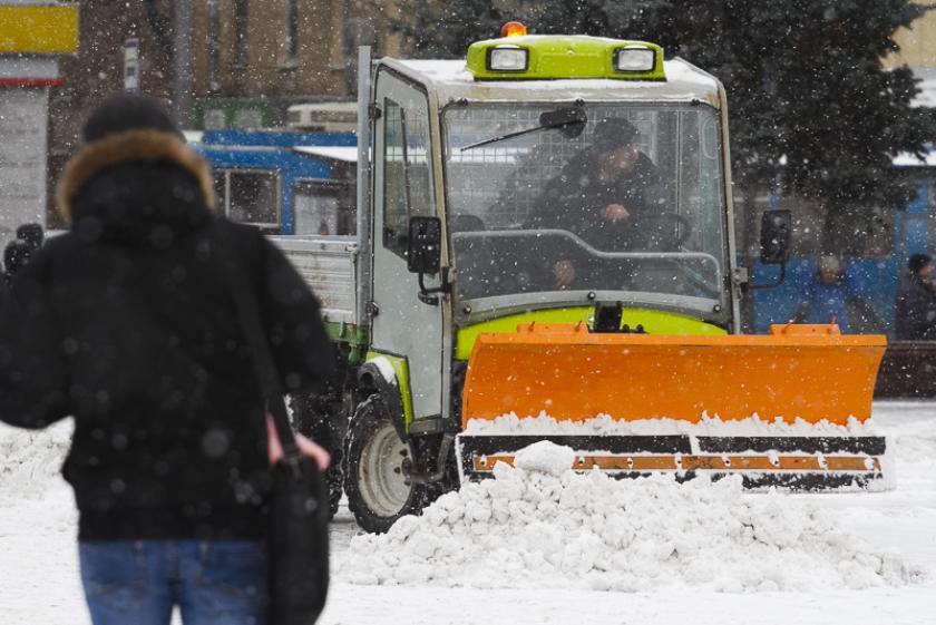 В Харькове выпал снег