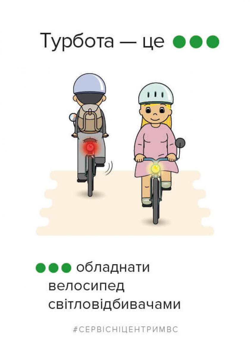 МВД напомнили правила поведения велосипедистов на дорогах. Фото: facebook.com/hsc.gov.ua