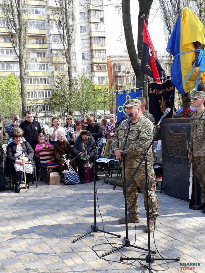 В Киеве открыли памятник Мирославу Мысле. Фото: KHARKIV Today