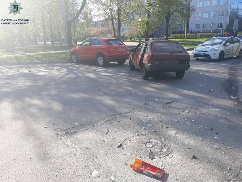 Тройное ДТП в Харькове. Фото: Патрульная полиция Харькова