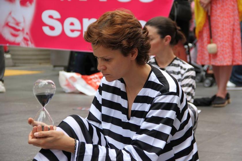 В Нью-Йорке прошла акция в поддержу Сенцова. Фото: facebook.comВ Нью-Йорке прошла акция в поддержу Сенцова. Фото: facebook.com/andrei.zagdansky/andrei.zagdansky