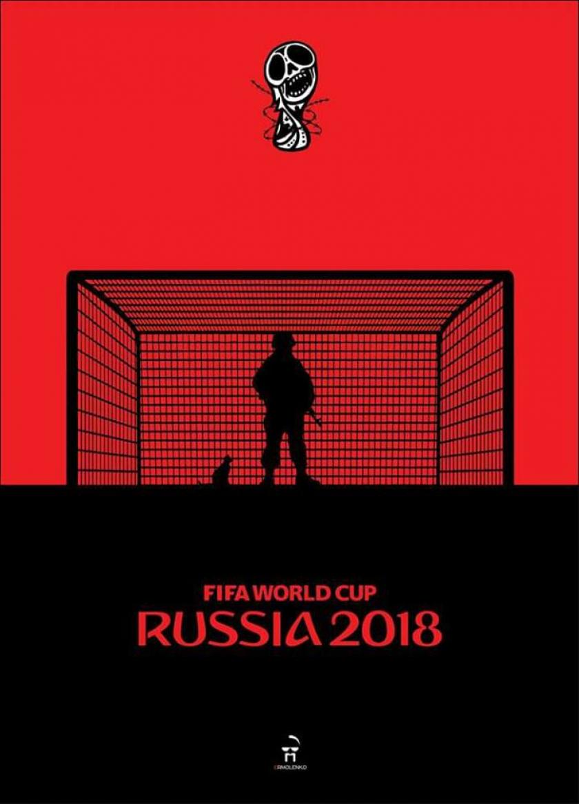 Украинский художник создал серию альтернативных плакатов к Чемпионату мира по футболу. Фото: facebook.com/andrey.ermolenko