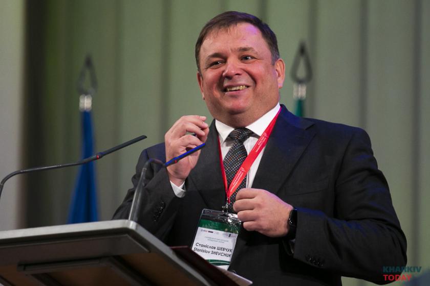 Глава КС Станислав Шевчук на юридическом форуме в Харькове. Фото: Константин Чегринский / KHARKIV Today