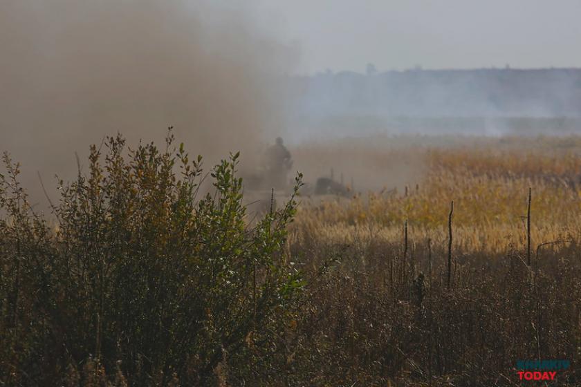 горят торфяники. Фото: Сергей Козлов / KHARKIV Today