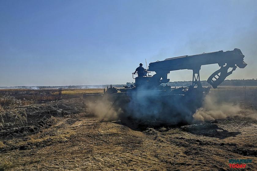 горят торфяники. Фото: Сергей Козлов / KHARKIV Today