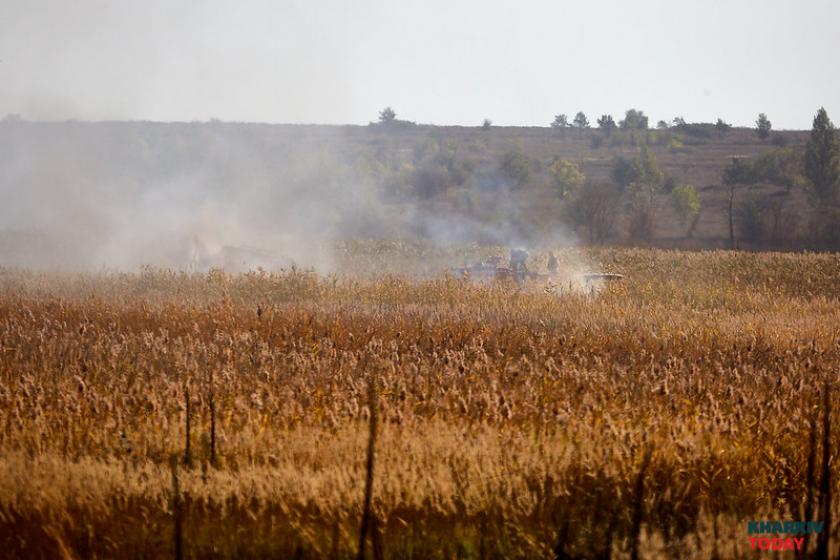 горят торфяники. Фото: Сергей Козлов / KHARKIV Today