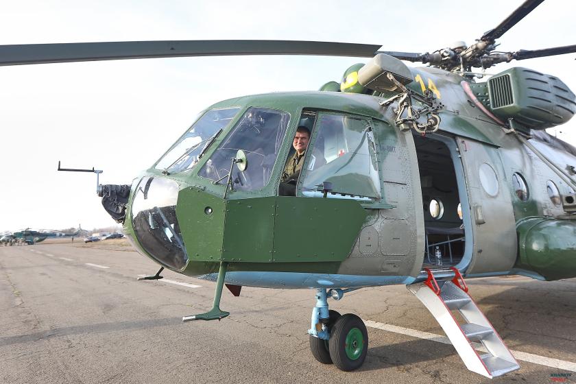 ООС, разведение войск, Донбасс, война, вертолет. Фото: Сергей Козлов / KHARKIV Today