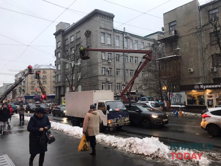 "звездное небо" на Пушкинской. Фото: KHARKIV Today