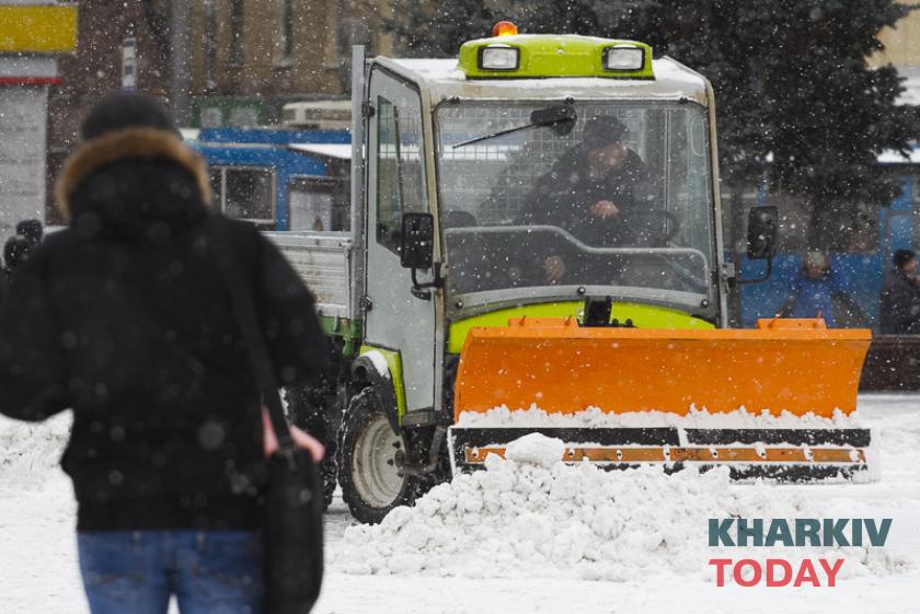 В Харькове выпал снег