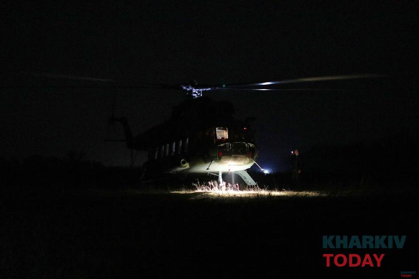 ООС, разведение войск, Донбасс, вертолет, война. Фото: Сергей Козлов / KHARKIV Today