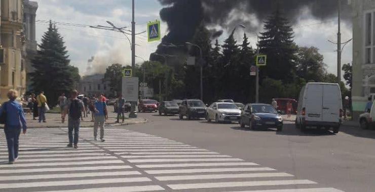 Пожар в академии начался в академии днем 2 августа. Фото: соцсети