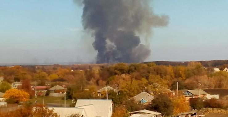На полигоне 92 бригады произошел пожар.