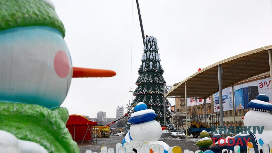 Елка на площади Свободы Елка на площади Свободы