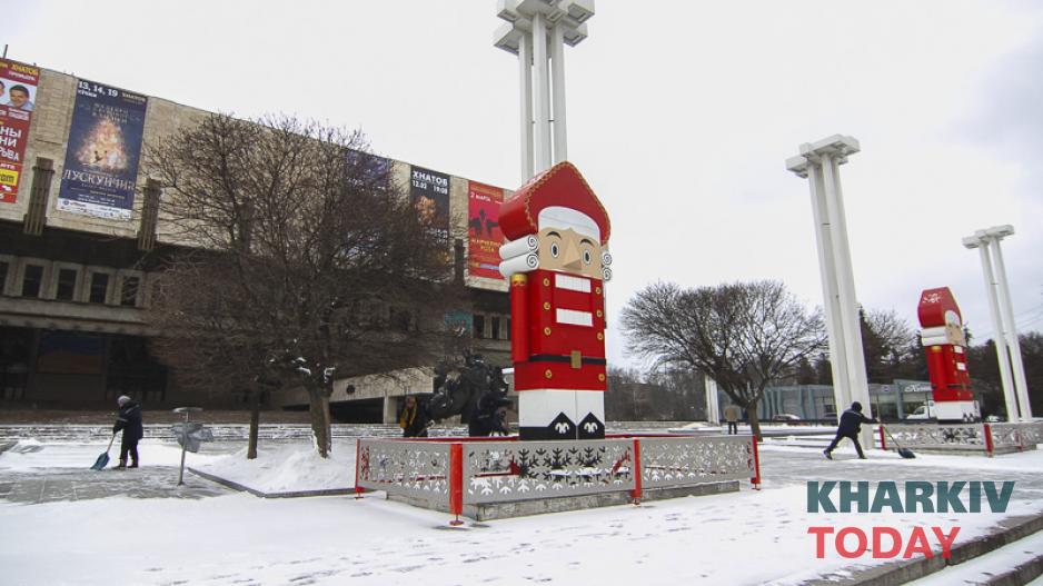 В Харькове выпал снег