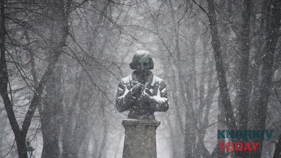 В Харькове выпал снег