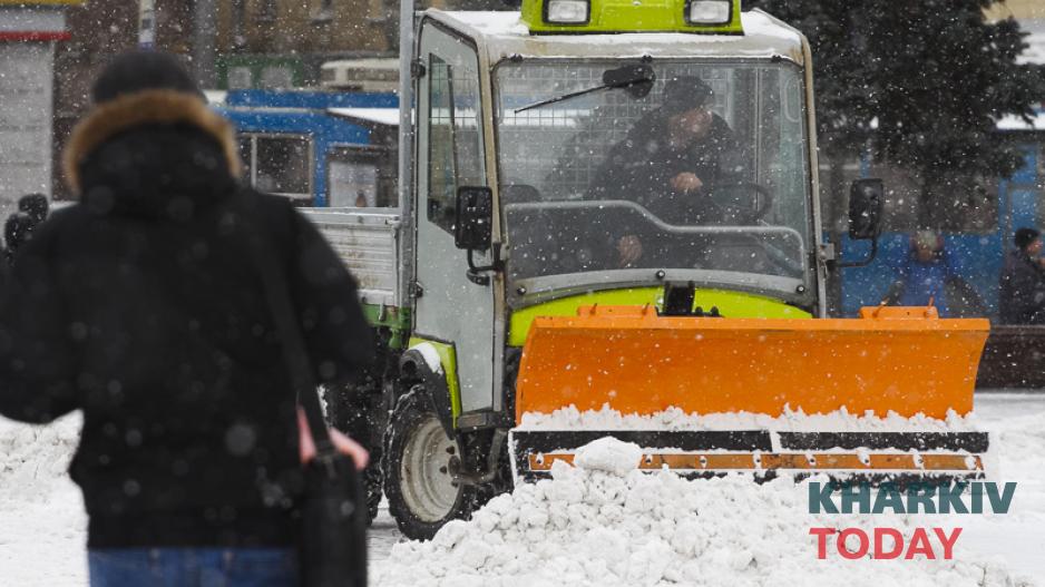 В Харькове выпал снег