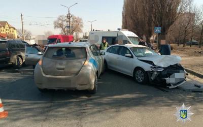 пострадали пять человек. В ДТП в ХарьковеФото: Патрульная полиция Харькова