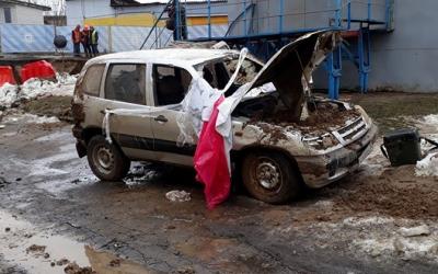 Обвал канализационного коллектора на Алексеевке. Фото: KHARKIV Today