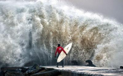Рекордная волна в Новой Зеландии. Фото: bbci.co.uk
