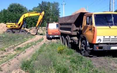 В Харьковской области незаконной добывали песок. Фото: ГУНП