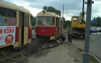 В Харькове третий за три дня трамвайный дрифт.