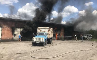 Пожар в Волчанском районе.