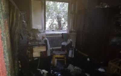 В Харькове во время пожара погибла пожилая женщина. Фото: ГСЧС в Харьковской области