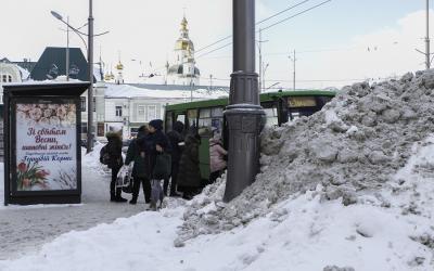 В центре Харькова перекроют улицу из-за снежных насыпей. Фото KHARKIV Today