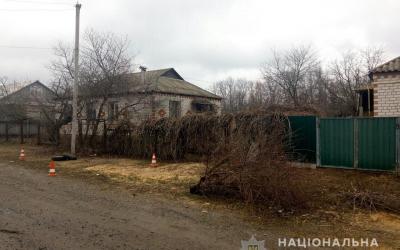 В Дергачевском районе возле дома обнаружили снаряд. Фото: ГУ НП в Харьковской области