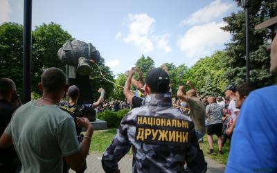 Памятник Жукову снесли 2 июня 2019 года. Фото: Сергей Козлов/KHARKIV Today