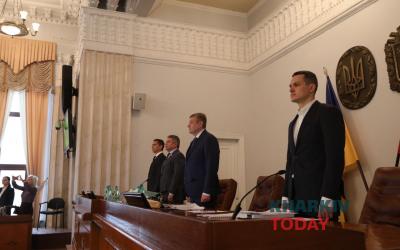 сессия облсовета бюджет Кучер, Чернов, Коваленко, Скоробагач. Фото: Сергей Козлов / KHARKIV Today