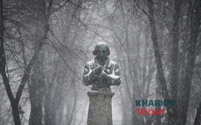 В Харькове выпал снег